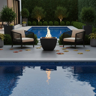 Legacy Square Fire Vase - Concrete (GFRC) - Modofire