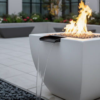 Legacy Square Fire & Water Vase - Concrete (GFRC) - Modofire