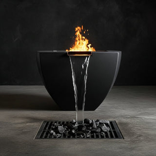 Legacy Square Fire & Water Vase - Concrete (GFRC) - Modofire
