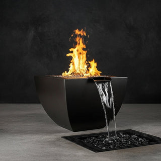 Legacy Square Fire & Water Vase - Concrete (GFRC) - Modofire