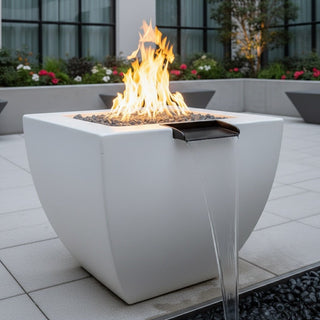 Legacy Square Fire & Water Vase - Concrete (GFRC) - Modofire