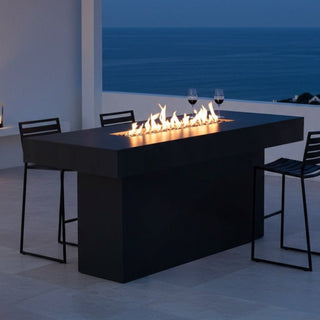 Lineo Bold Bar Fire Pit Table (Thick Tabletop) - Aluminum - Modofire