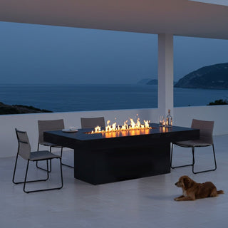 Lineo Bold Dining Fire Pit Table - Aluminum - Modofire