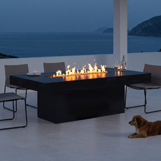 Lineo Bold Dining Fire Pit Table - Aluminum - Modofire