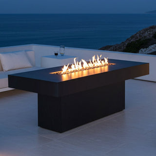 Lineo Bold Dining Fire Pit Table (Thick Tabletop) - Aluminum - Modofire