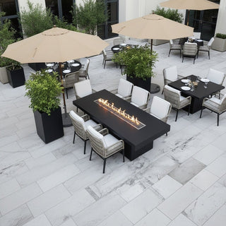 Lineo Bold Fire Pit Dining Table - Modofire