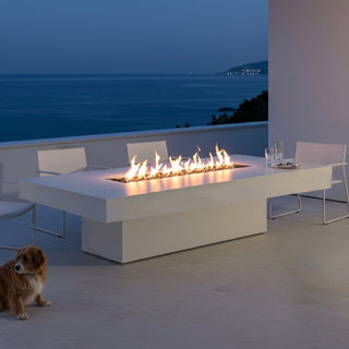 Lineo Bold Fire Pit Dining Table - Aluminum - Modofire