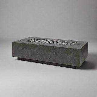 Lineo Cast Fire Table - Cast Stone Natural Finish - Modofire