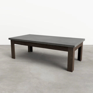 Lineo Coffee Table - Concrete with Wood Base - Modofire