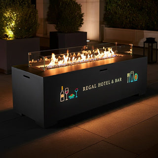 Lineo Custom Fire Pit - Illuminated - Branded - Hotel - modofire🔥