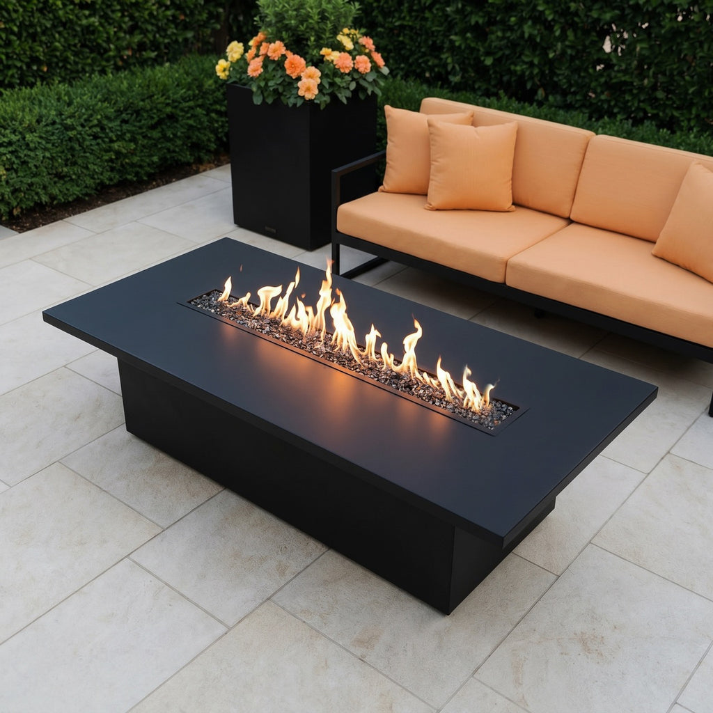 Lineo Fire Coffee Table | Custom Aluminum by Modofire