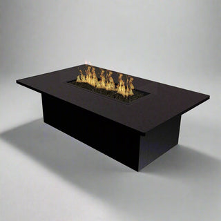 Lineo Top Fire Pit Coffee Table - Aluminum - Modofire