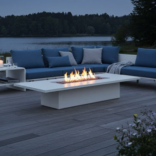 Lineo Top Fire Pit Coffee Table - Aluminum - Modofire