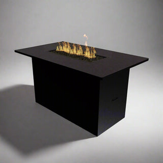 Lineo Top Fire Pit Dining Table - Aluminum - Modofire