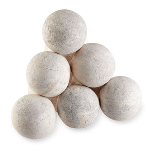 Lite Stone Fire Balls - Cottage White - 4" - Set of 6 - Modofire