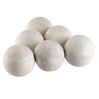 Lite Stone Fire Balls - Cottage White - 4" - Set of 6 - Modofire