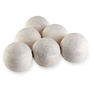 Lite Stone Fire Balls - Cottage White - 4" - Set of 6 - Modofire