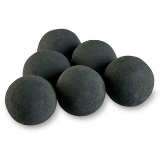 Lite Stone Fire Balls - Matte Black - 4" - Set of 6 - Modofire