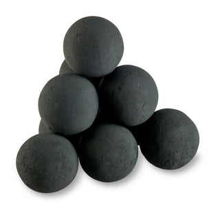 Lite Stone Fire Balls - Matte Black - 4" - Set of 6 - Modofire