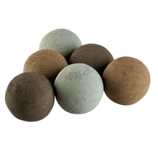Lite Stone Fire Balls - Natural Stone - 4" - Set of 6 - Modofire