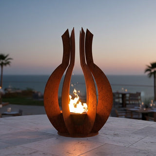 Lotus Ember Metal Fire Sculpture - Modofire