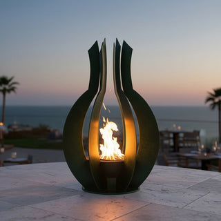 Lotus Ember Metal Fire Sculpture - Modofire