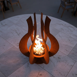 Lotus Ember Metal Fire Sculpture - Modofire