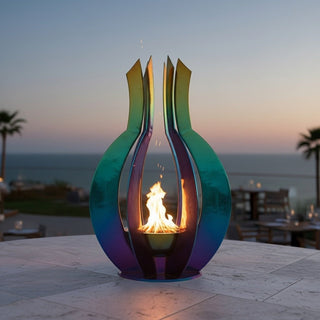 Lotus Ember Metal Fire Sculpture - Modofire