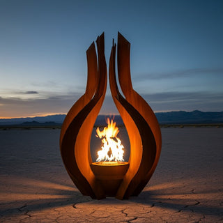 Lotus Ember Metal Fire Sculpture - Modofire