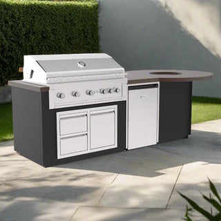 Luxe 112I Firepit - BBQ Island - Modofire