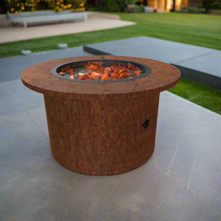 Mabel Round Fire Table - Corten Steel - Modofire