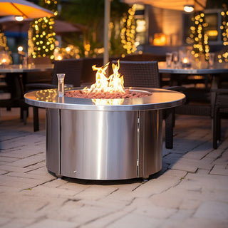 Mabel Round Fire Table - Stainless Steel - Modofire