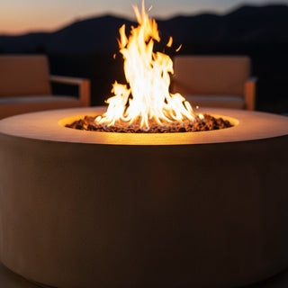 Manhattan Cylinder Round Fire Table - Concrete (GFRC) - Modofire