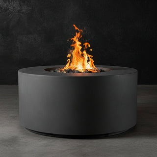 Manhattan Cylinder Round Fire Table - Concrete (GFRC) - Modofire