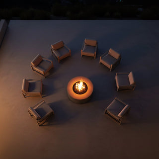 Manhattan Cylinder Round Fire Table - Concrete (GFRC) - Modofire