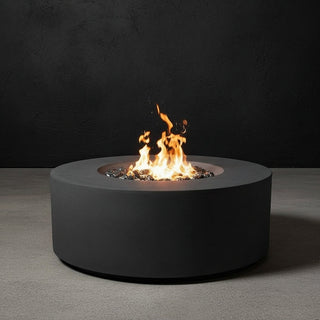 Manhattan Cylinder Round Fire Table - Concrete (GFRC) - Modofire