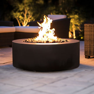 Manhattan Cylinder Round Fire Table - Concrete (GFRC) - Modofire