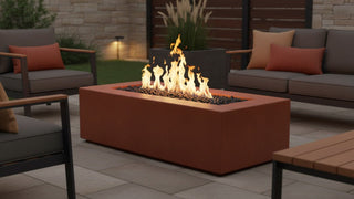 Manhattan Rectangle Fire Table - Concrete (GFRC) - Modofire