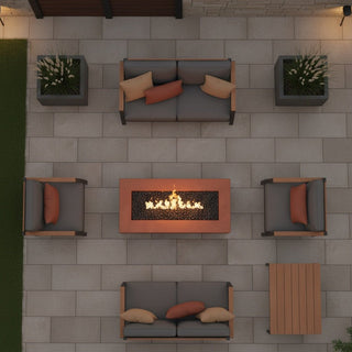 Manhattan Rectangle Fire Table - Concrete (GFRC) - Modofire