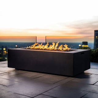 Manhattan Rectangle Fire Table - Concrete (GFRC) - Modofire