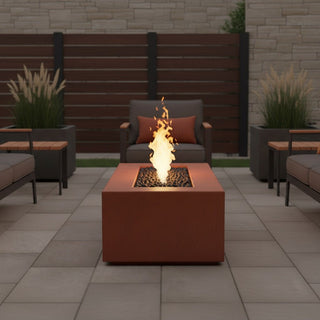 Manhattan Rectangle Fire Table - Concrete (GFRC) - Modofire