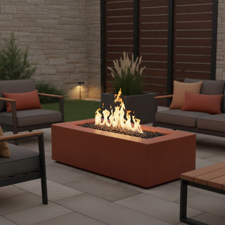 Manhattan Rectangle Fire Table - Concrete (GFRC) - Modofire