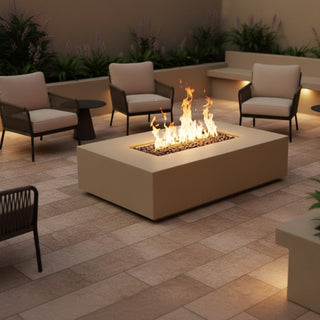 Manhattan Rectangle Low Fire Table - Concrete Manhattan Rectangle Low Fire Table - Concrete (GFRC) - Modofire