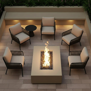 Manhattan Rectangle Low Fire Table - Concrete Manhattan Rectangle Low Fire Table - Concrete (GFRC) - Modofire