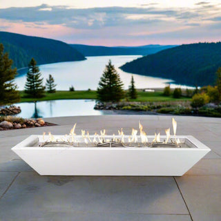 Maya Linear Rectangle Fire Bowl - Concrete (GFRC) - Modofire