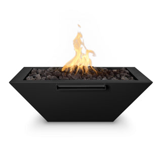 Maya Linear Rectangle Fire & Water Spillway Bowl - Powder Coated Steel - Modofire