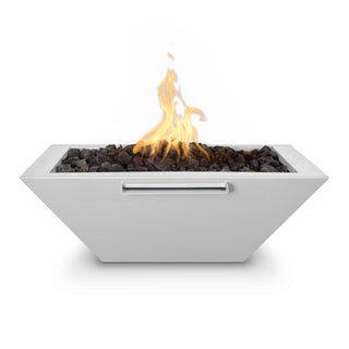 Maya Linear Rectangle Fire & Water Spillway Bowl - Powder Coated Steel - Modofire