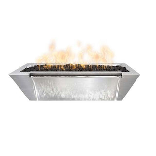 Maya Linear Rectangle Fire & Water Spillway Bowl - Stainless Steel - modofire🔥