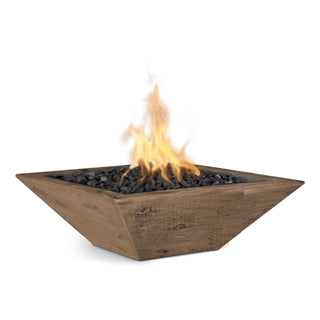 Maya Square Fire Bowl - Wood Grain Concrete - Modofire