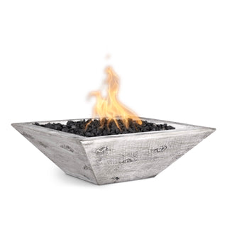 Maya Square Fire Bowl - Wood Grain Concrete - Modofire